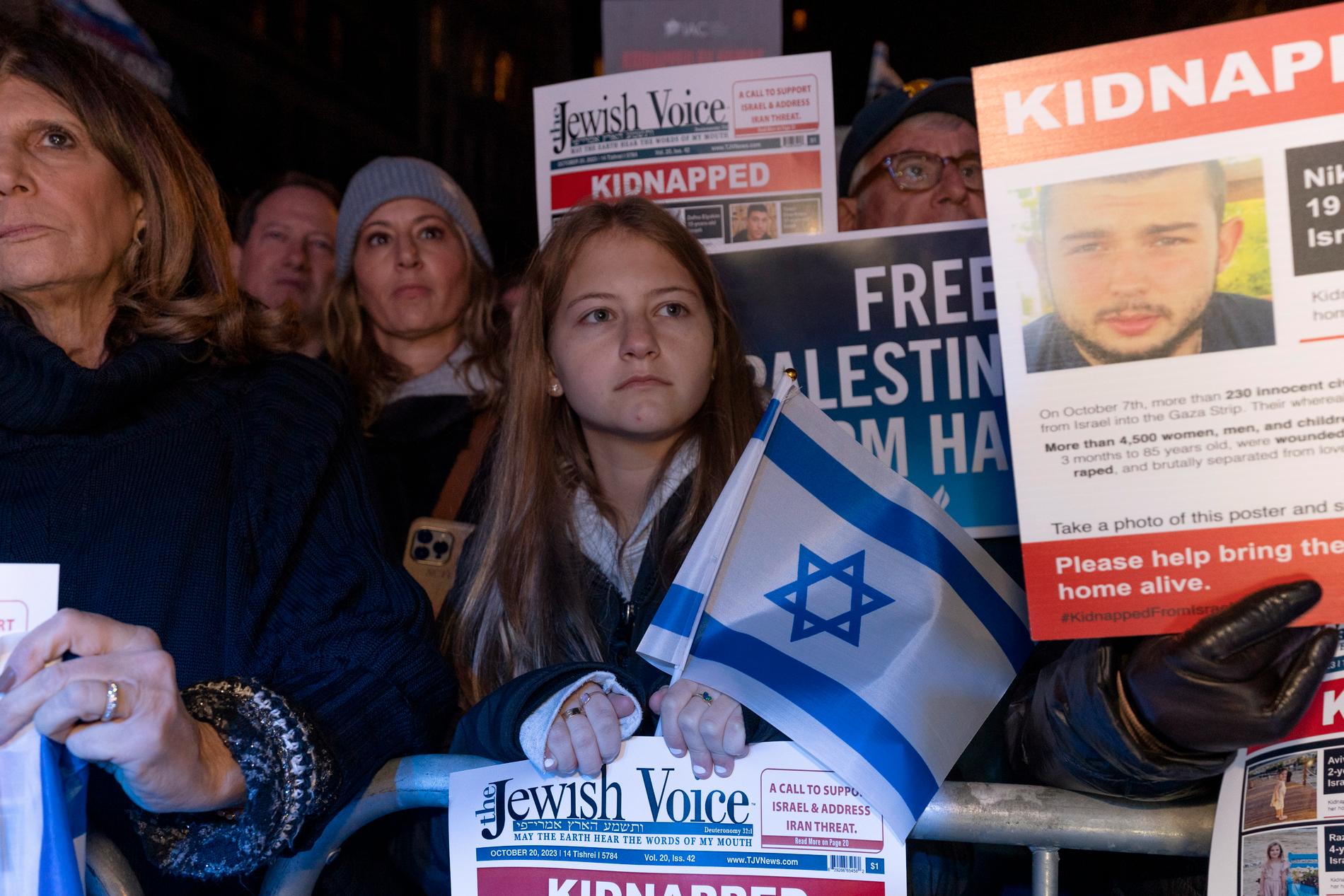 En pro-israelisk demonstration i New York häromdagen. 