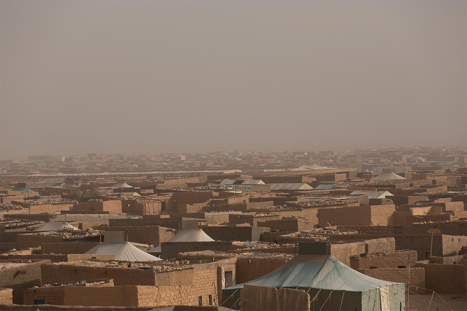 Flyktinglägret Smara i Algeriet, ett gytter av lerhus, tält och sand. Här finns skolor för barnen och många ungdomar genomgår högre utbildningar, men som statslösa flyktingar befinner de sig sedan i en återvändsgränd. Johan Persson