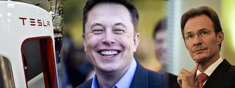 Teslas Elon Musk och Porsches Michael Macht