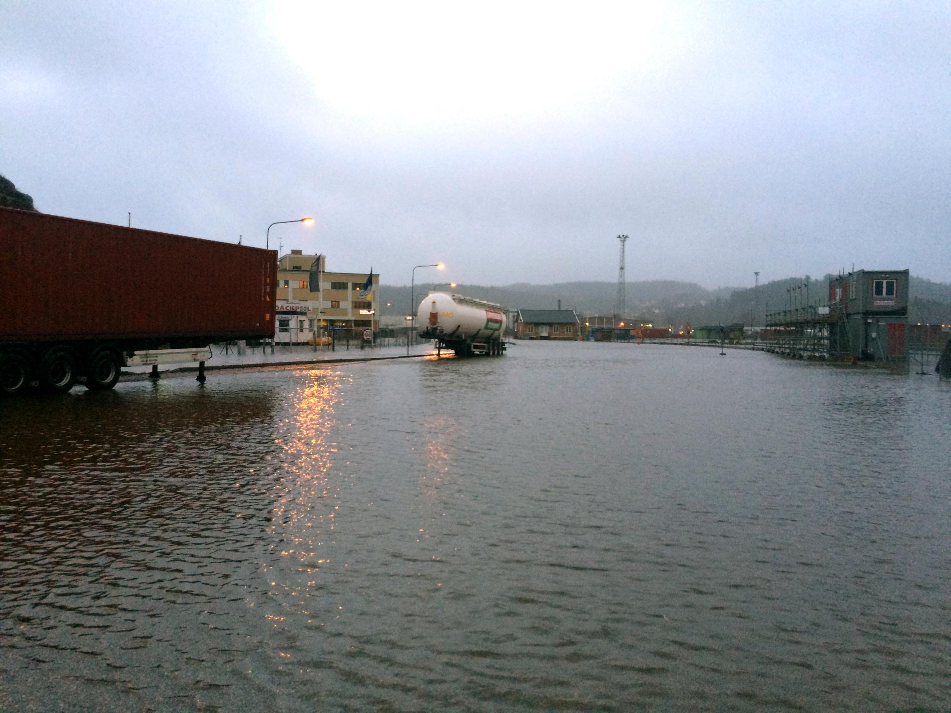 Översvämning i Uddevalla.