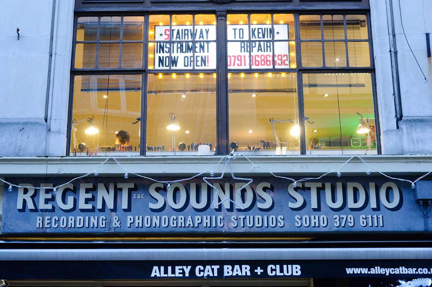 Regent Sounds Studio på Denmark Street.