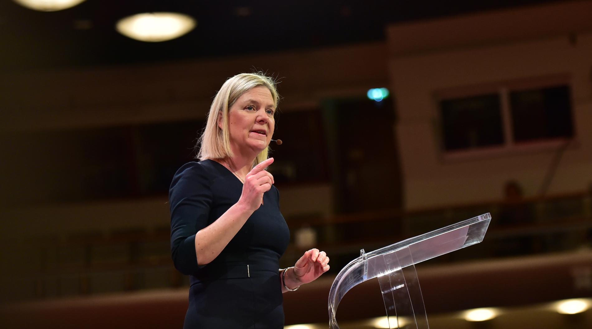 Magdalena. Anderssons höll sitt första tal som statsminister på LO:s kongress.
