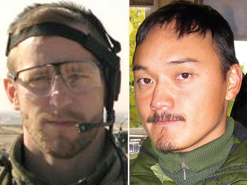 johan palmlöv och gunnar andersson De båda svenska officerarna var ute på ett uppdrag i Afghanistan med en lokal tolk när de sköts den 7 februari i år.