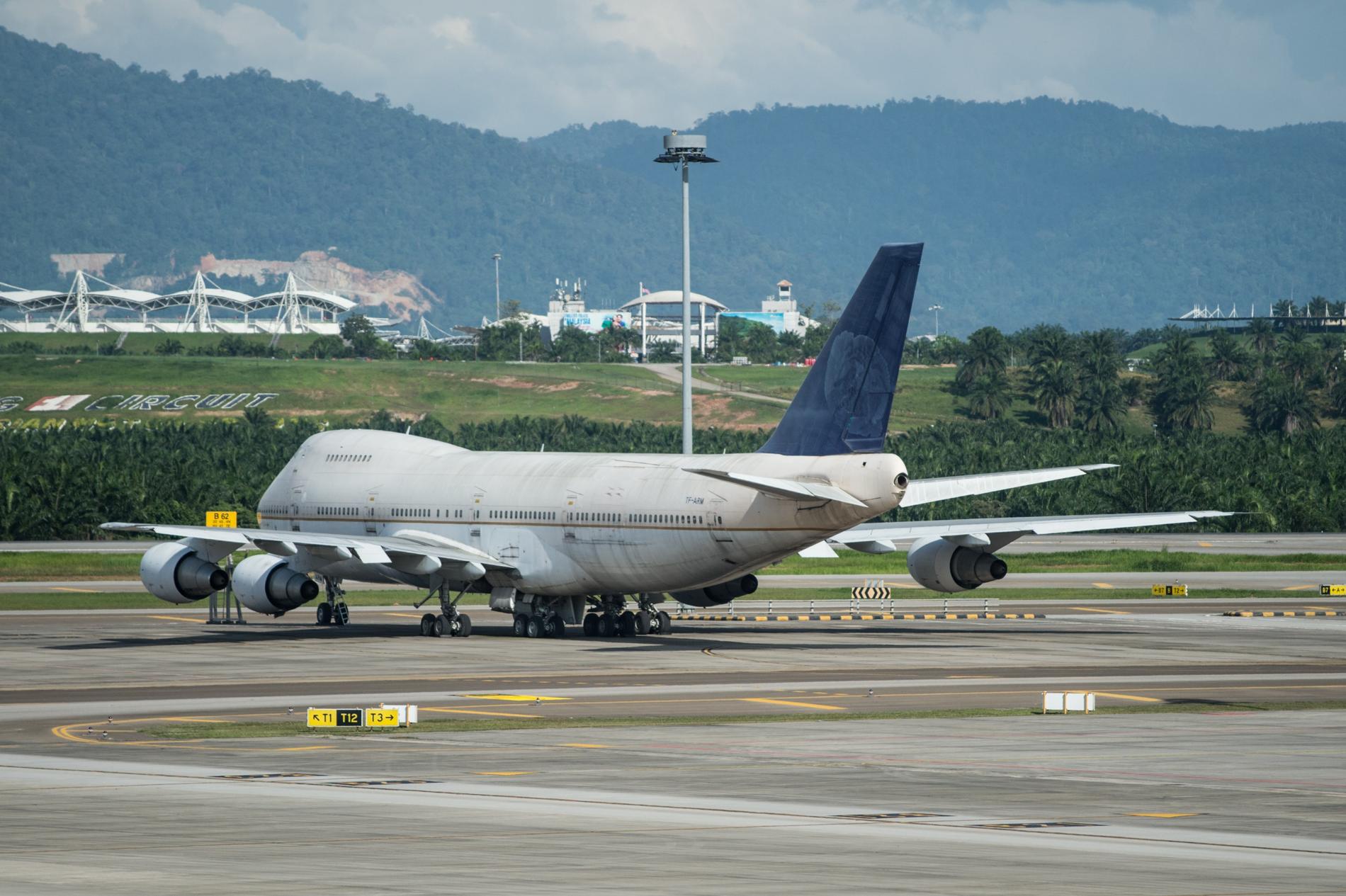 Ett av övergivna planen på flygplatsen i Kuala Lumpur.