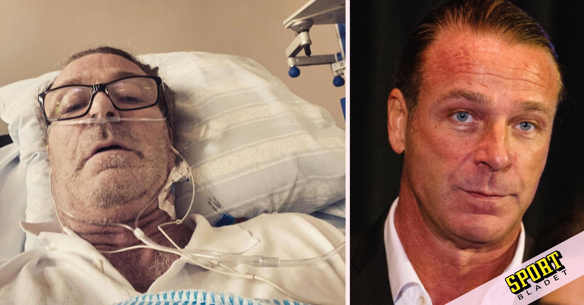 Patrik Sjöberg är på bättringsvägen efter att ha vårdats på sjukhus med dubbelsidig lunginflammation.