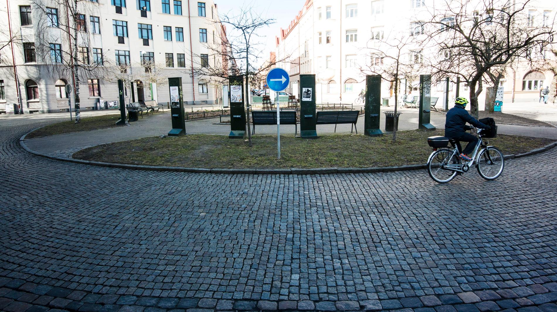 Arkivbild. Den ökända rondellen på Kristianstadsgatan.  