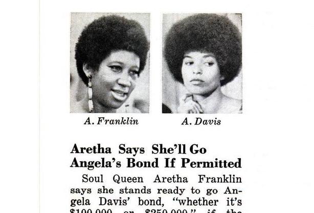 Aretha Franklin var beredd att betala borgen för den fängslade svarta panter-aktivisten Angela Davis, som  president Nixon stämplat som ”terrorist”.