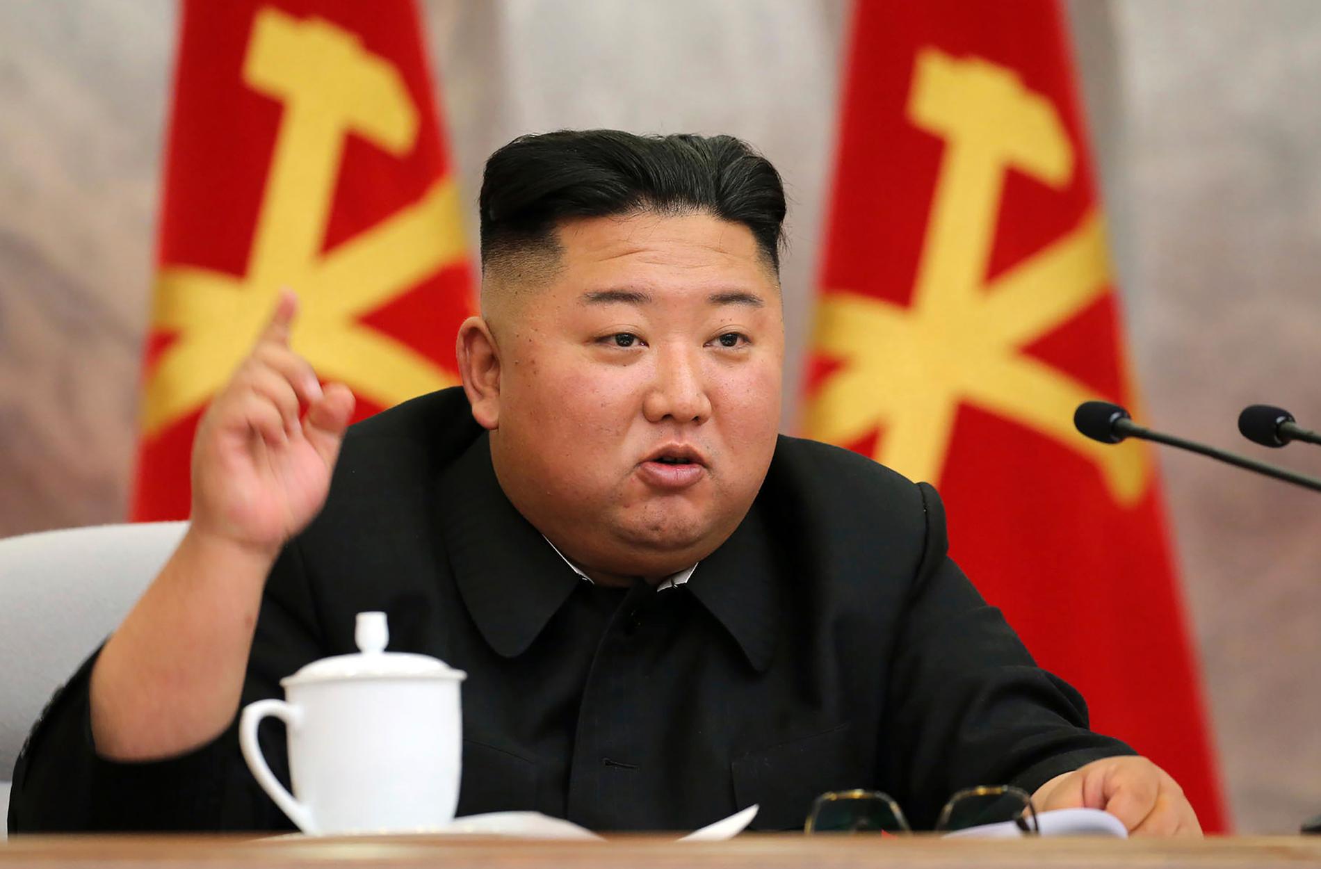 Nordkoreas diktator Kim Jong-Un. Bild från 24 maj.
