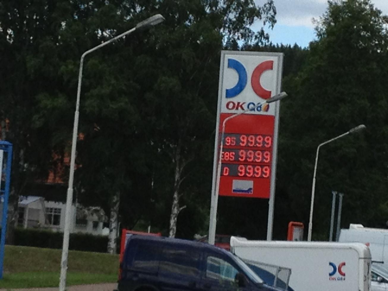Dagens dyraste bensinpris finns i Ludvika