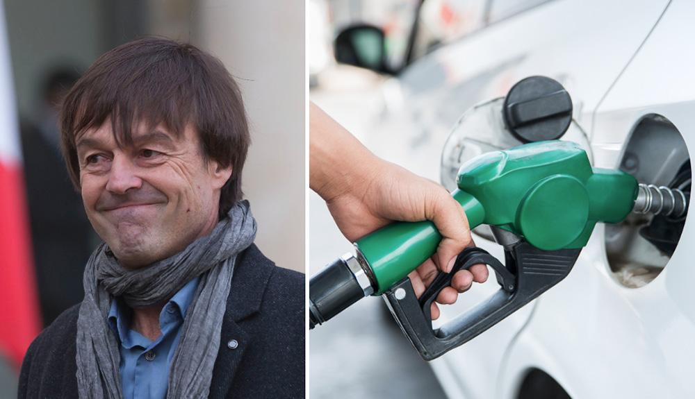 Frankrikes miljöminister vill förbjuda bensin och diesel.