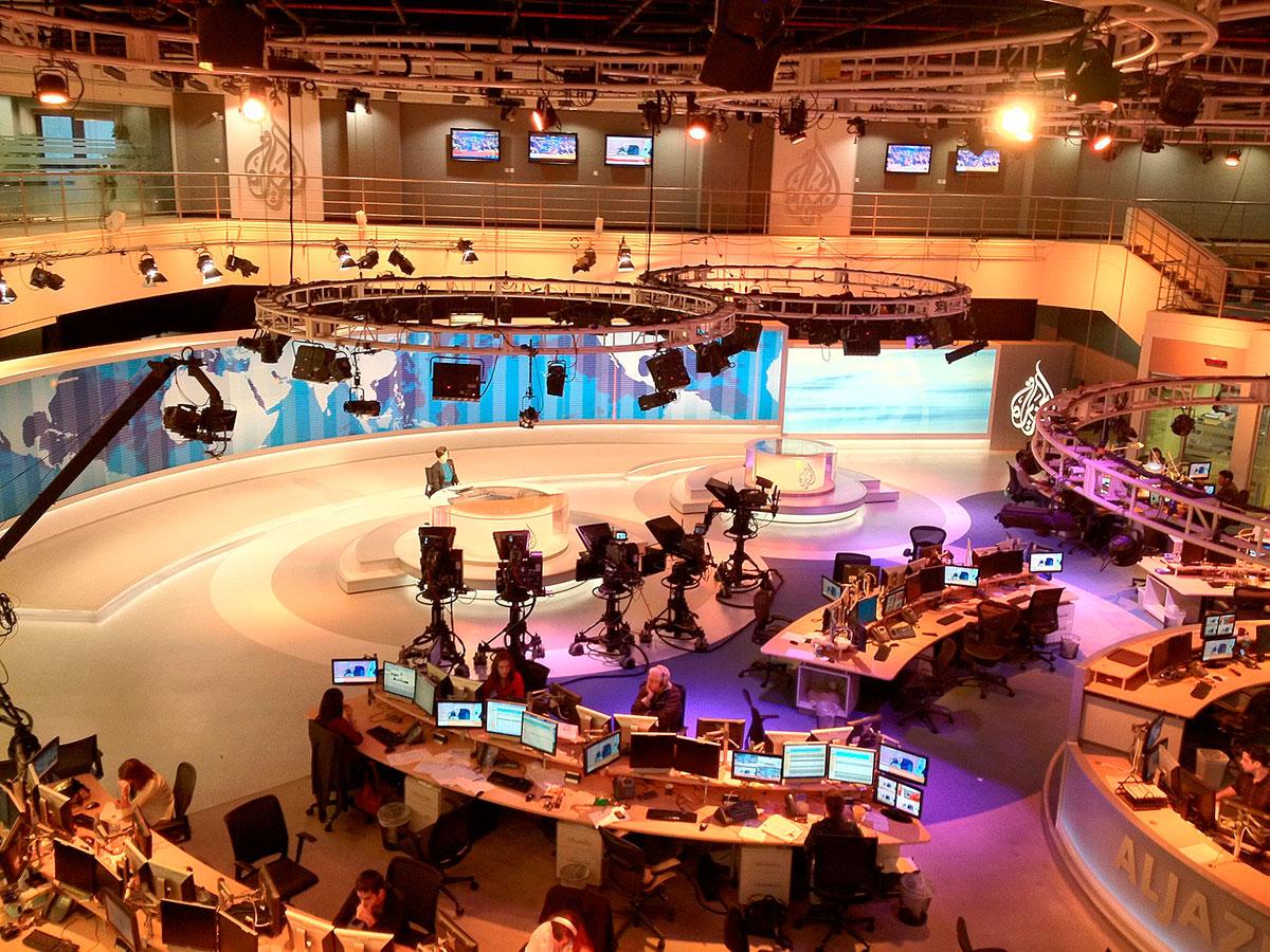 Al Jazeeras studio.