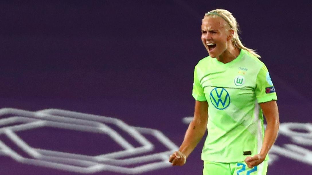 Pernille Harder lämnar Wolfsburg som hon spelat för sedan 2017. Arkivbild.