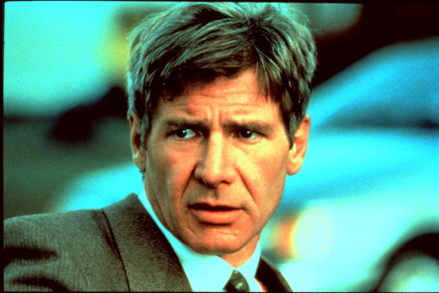 Harrison Ford i filmatiseringen av ”Påtaglig fara” 1994.