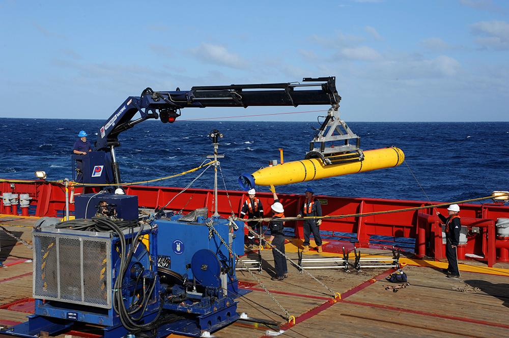 Bluefin Den obemannade undervattensfarkosten söker av havsbotten i jakten på MH370.