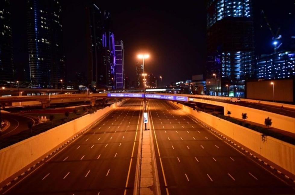 Tom motorväg i Dubai, Förenade arabemiraten. 