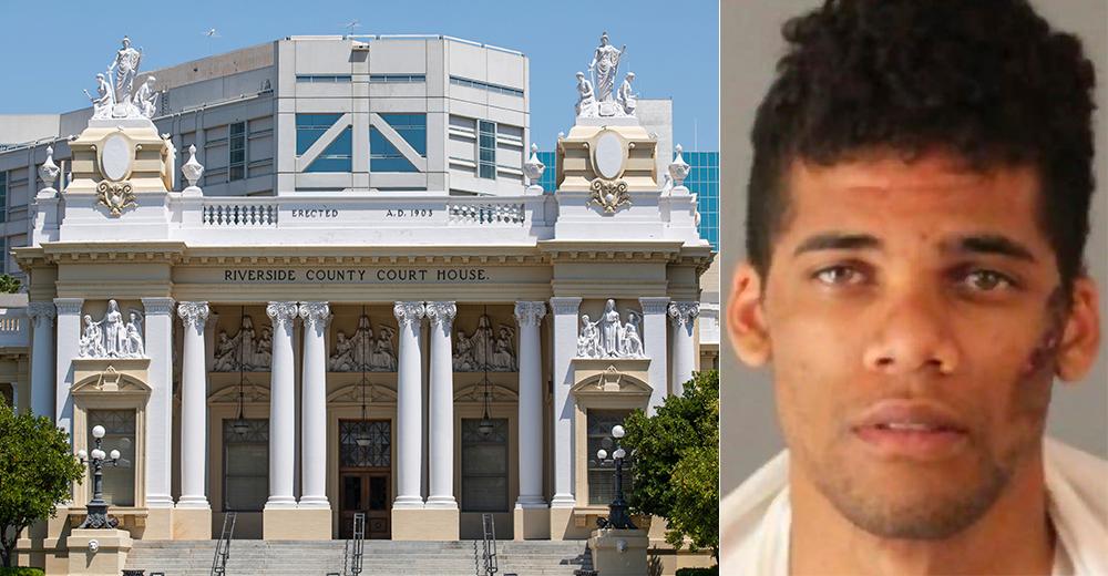 Här, i legendariska Riverside County Court i Kalifornien, riskerar Brandon Martin att dömas till döden.