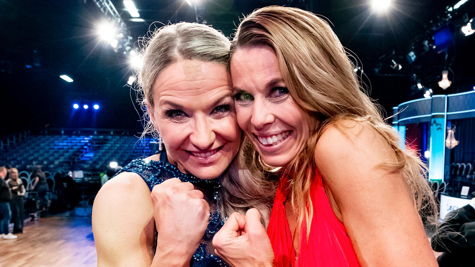 Kristin Kaspersen och Magdalena Forsberg klara för final i ”Let’s dance”.