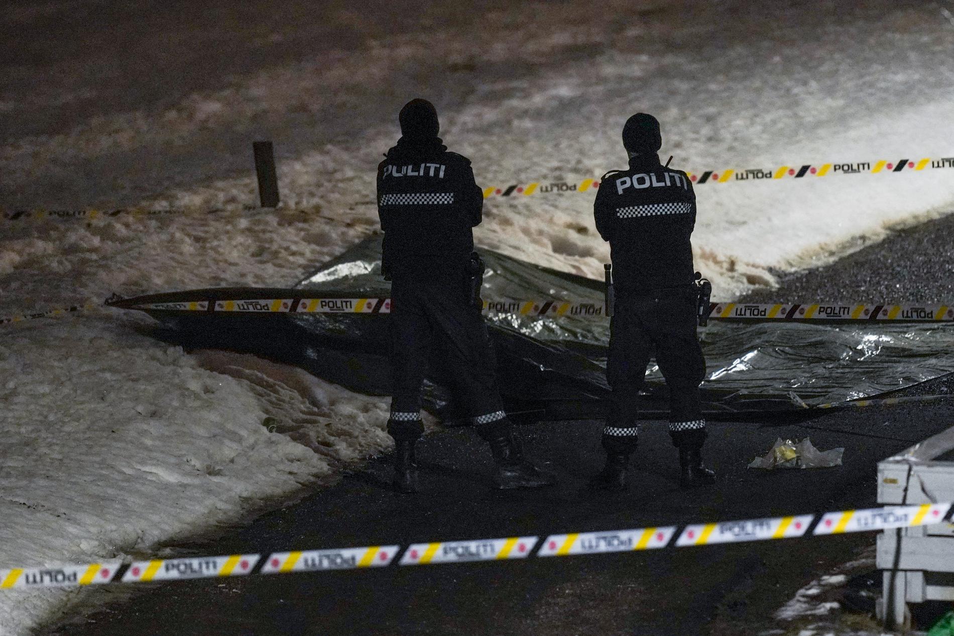 Norsk polis har skjutit en yxbeväpnad man nordost om Oslo.