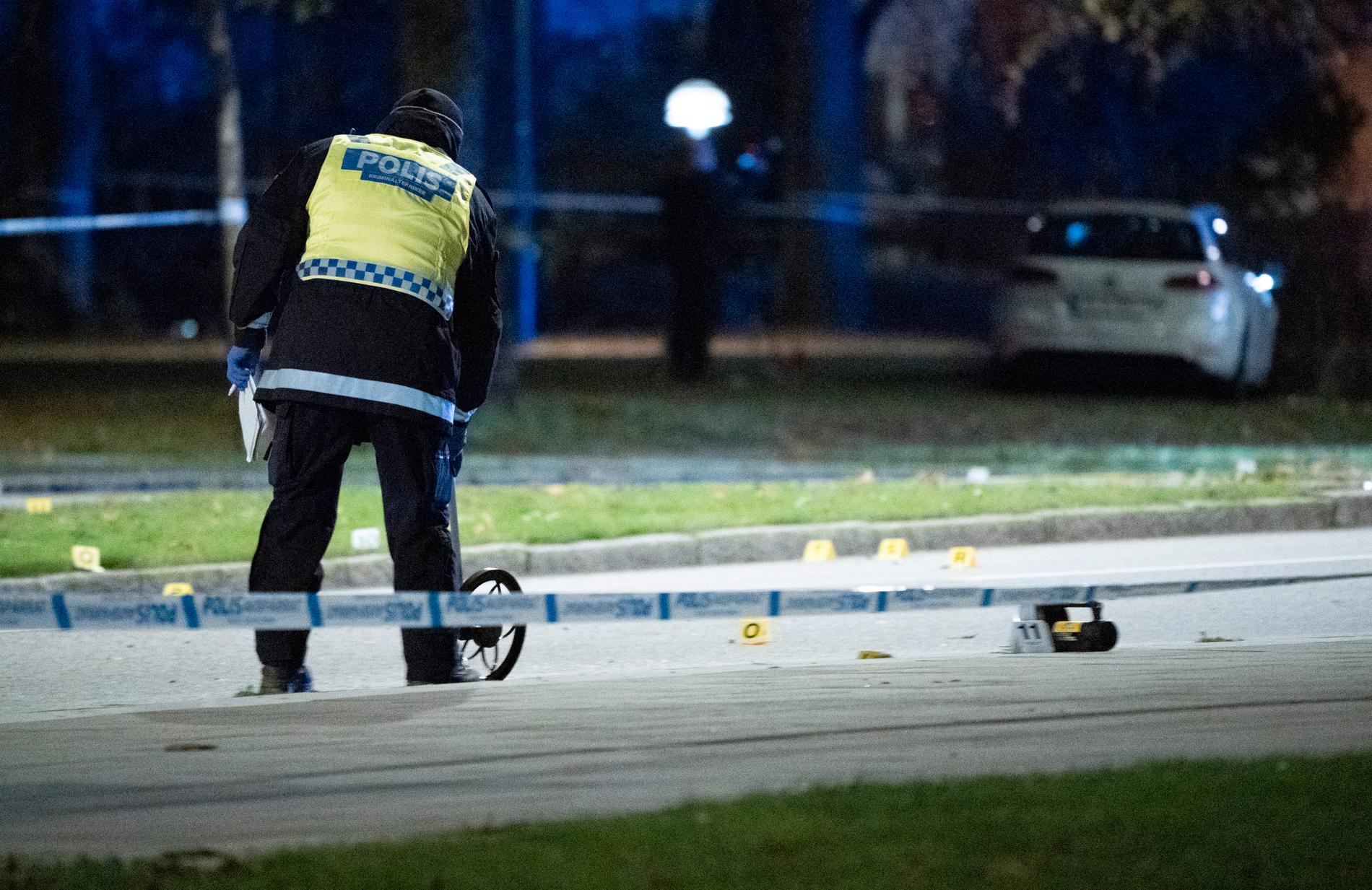 Polisens kriminaltekniker på plats i Malmö 