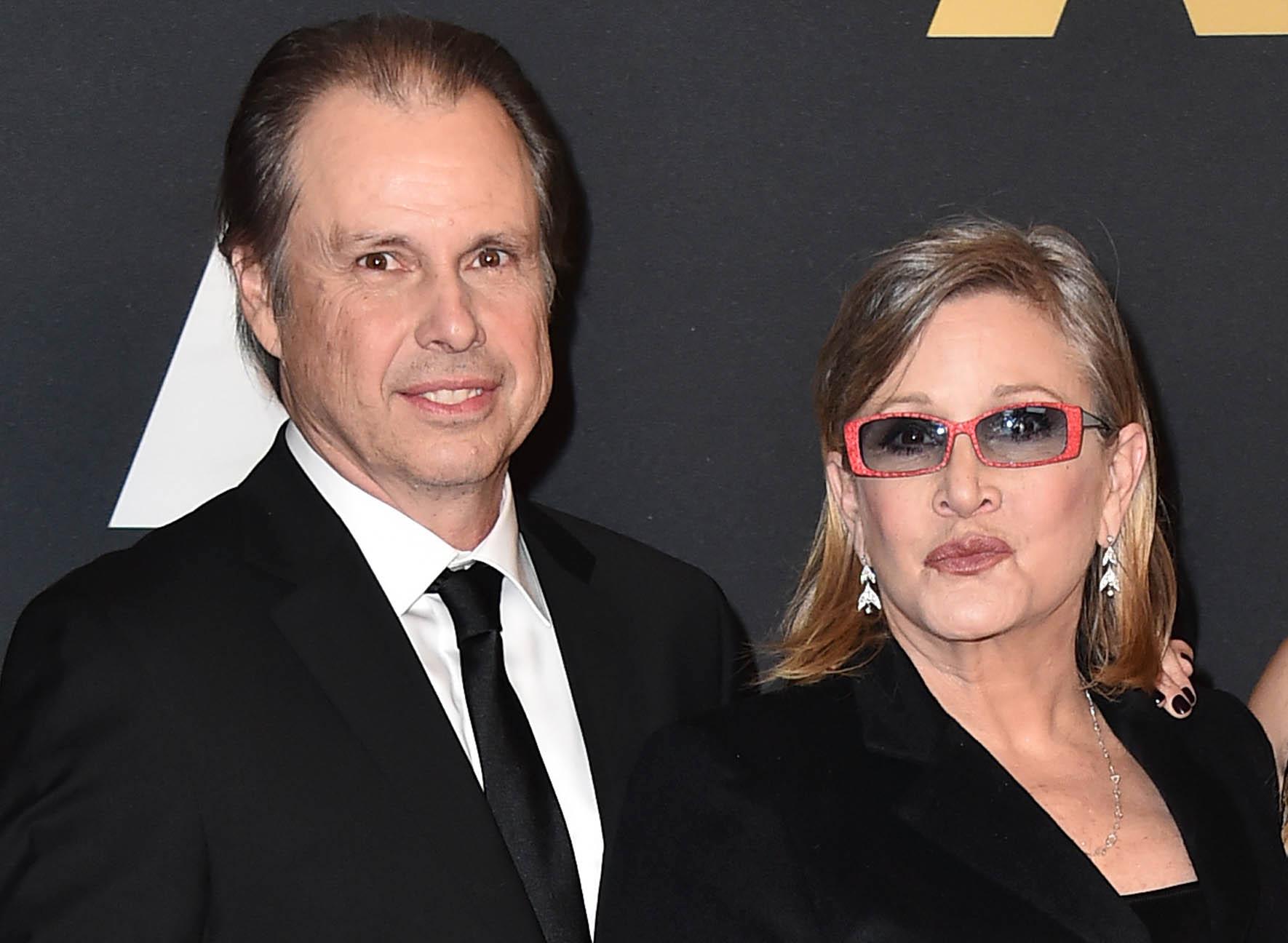 Carrie Fisher med sin bror Todd Fisher 