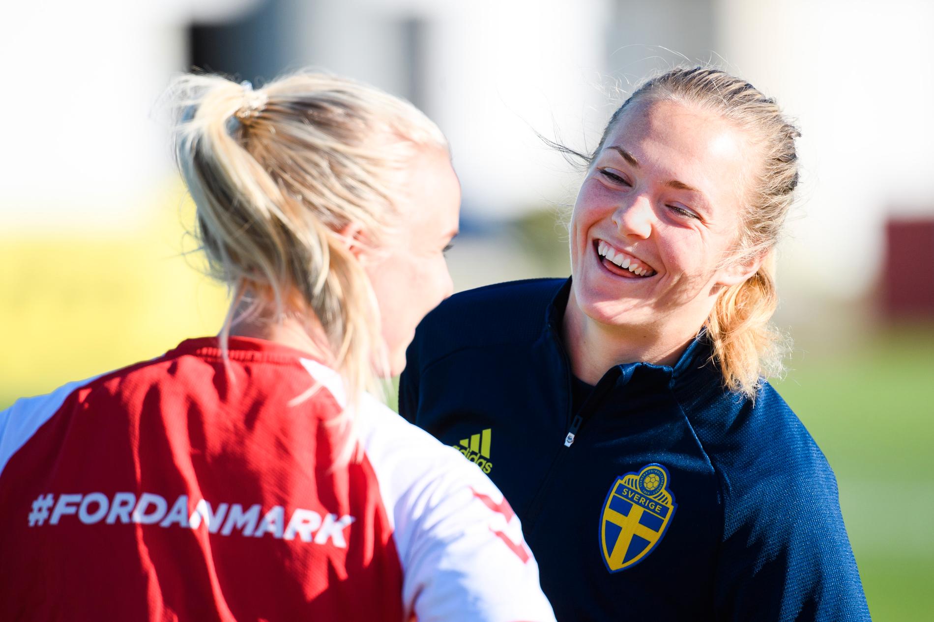 Pernille Harder och Magdalena Eriksson.