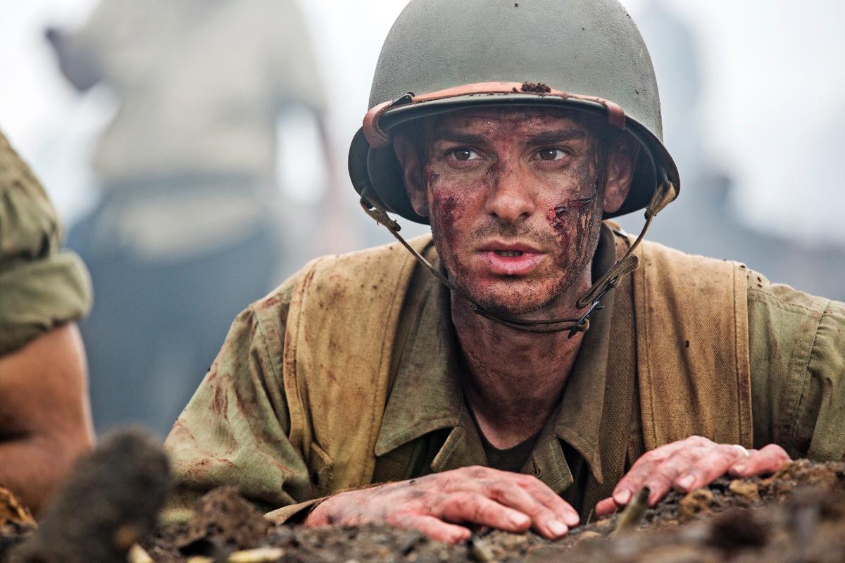 Andrew Garfield i Mel Gibsons krigsdrama ”Hacksaw Ridge”.