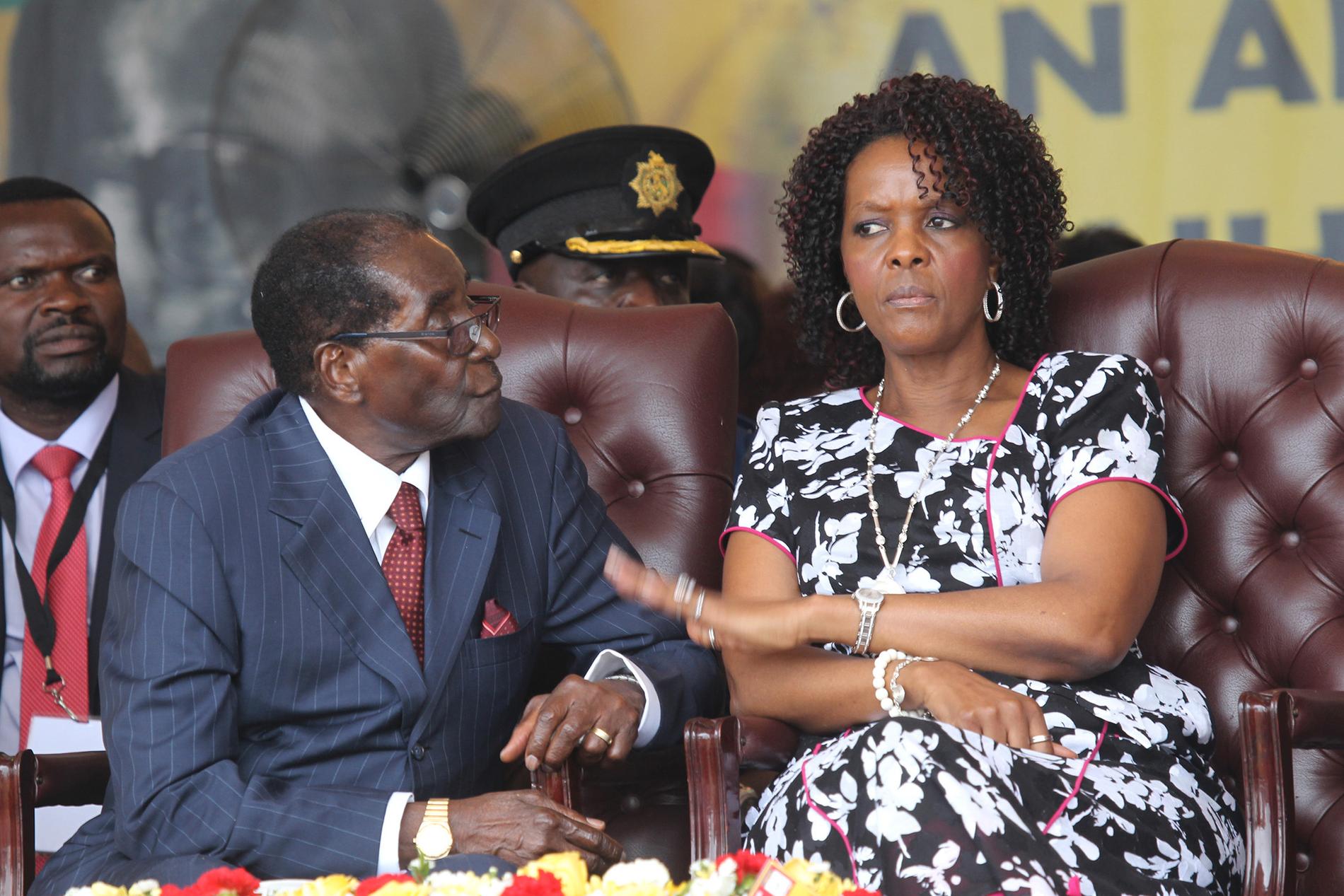 Robert Mugabe och hustrun Grace.