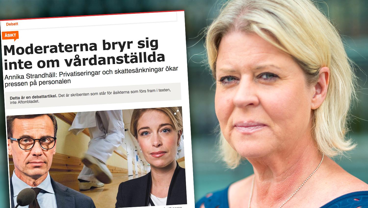 Att korta de långa vårdköerna borde vara sjukvårdsminister Annika Strandhälls främsta uppgift – inte att avsiktligt sprida en felaktig bild av Moderaternas politik, skriver debattören.