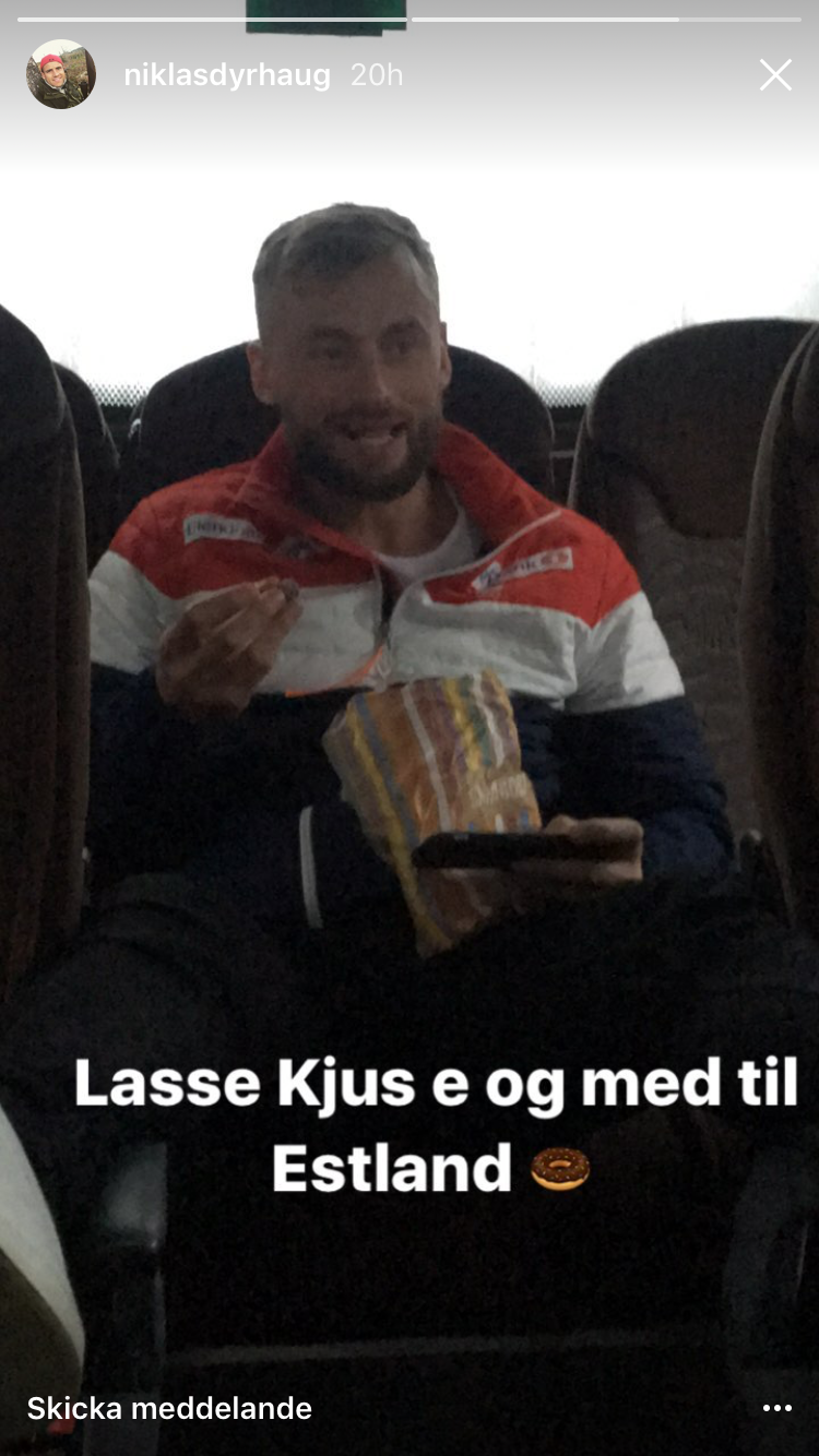 Det var på Instagram som lagkamraten Niklas Dyrhaug smygfotade Petter Northug.