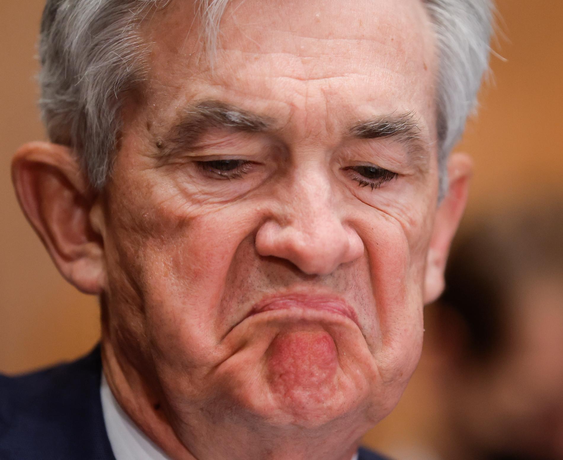 Fed-chefen Jerome Powell kan dela ut en ny börssmäll, om han flaggar för oväntat snabba åtstramningar i onsdagens räntebesked. Arkivbild