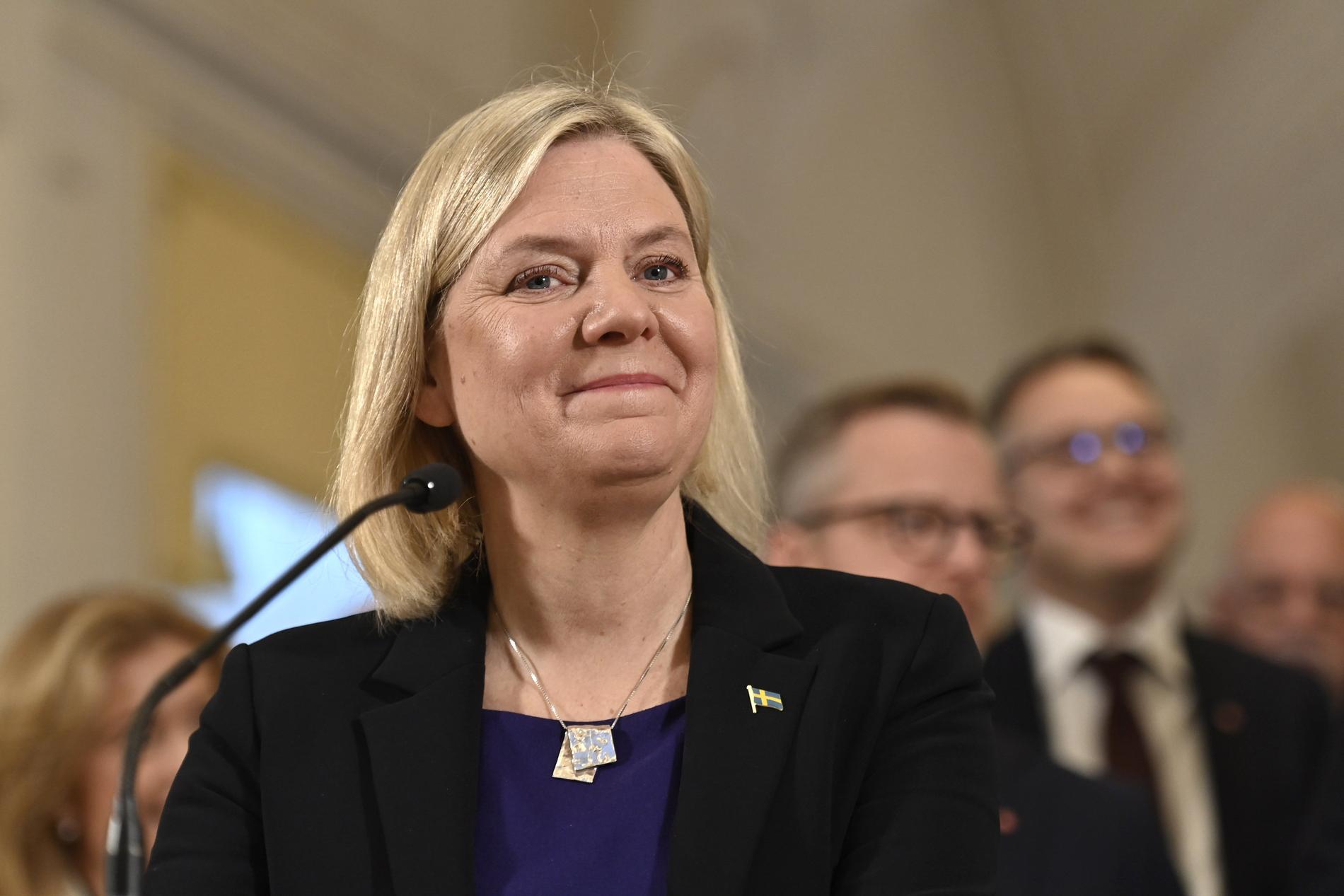 Statsminister Magdalena Andersson (S)