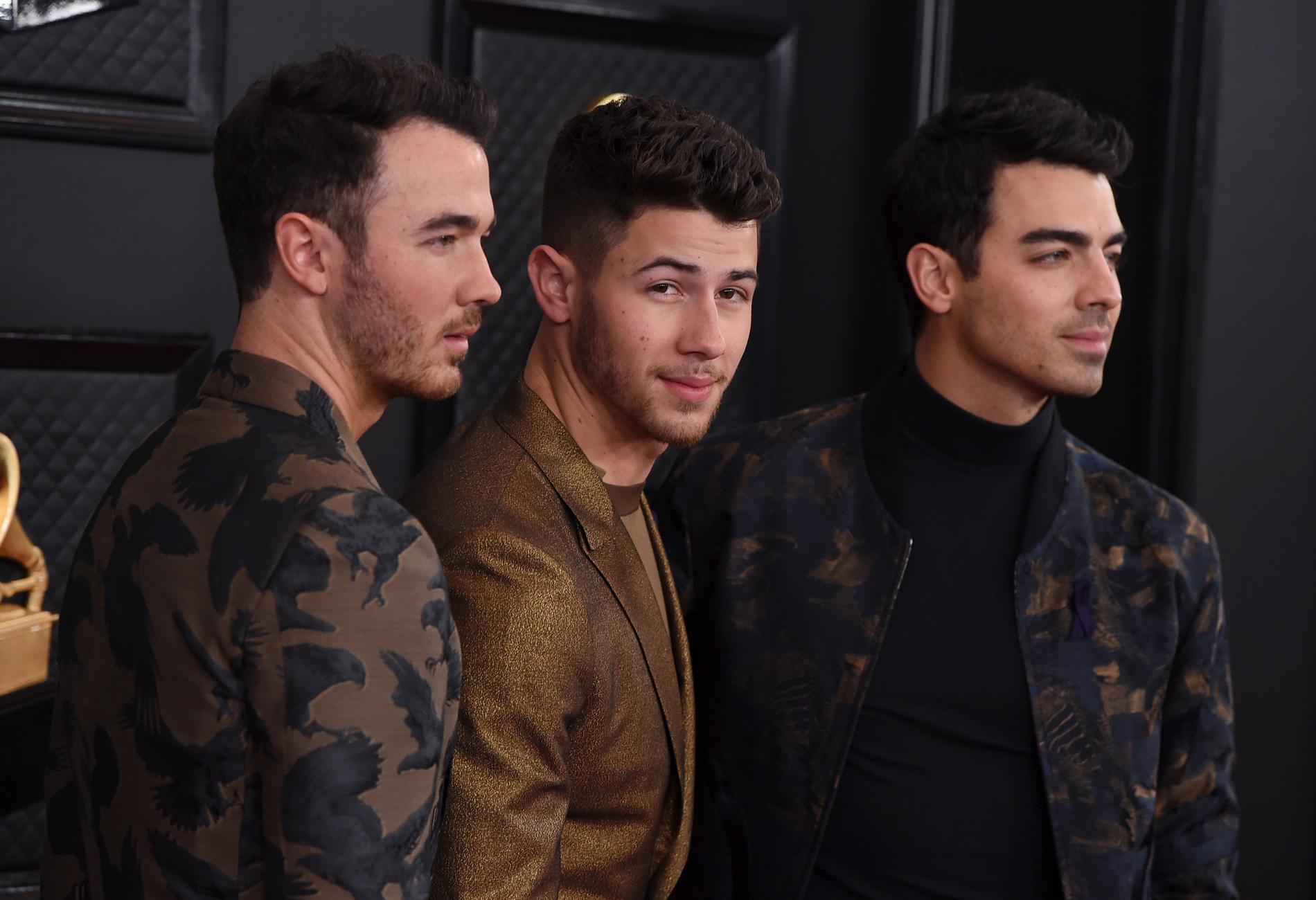 Nick Jonas (i mitten), här tillsammans med bröderna Kevin Jonas och Joe Jonas. Arkivbild.