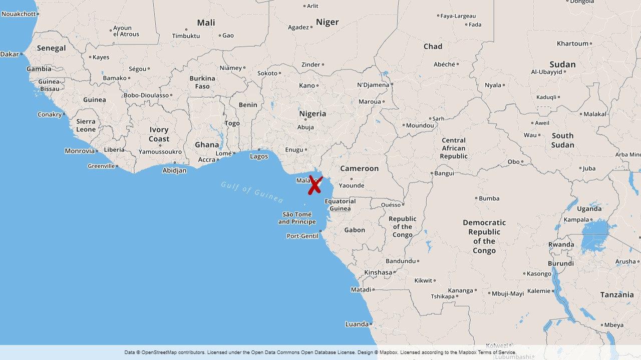 Attacken ägde rum vid Kameruns kust.