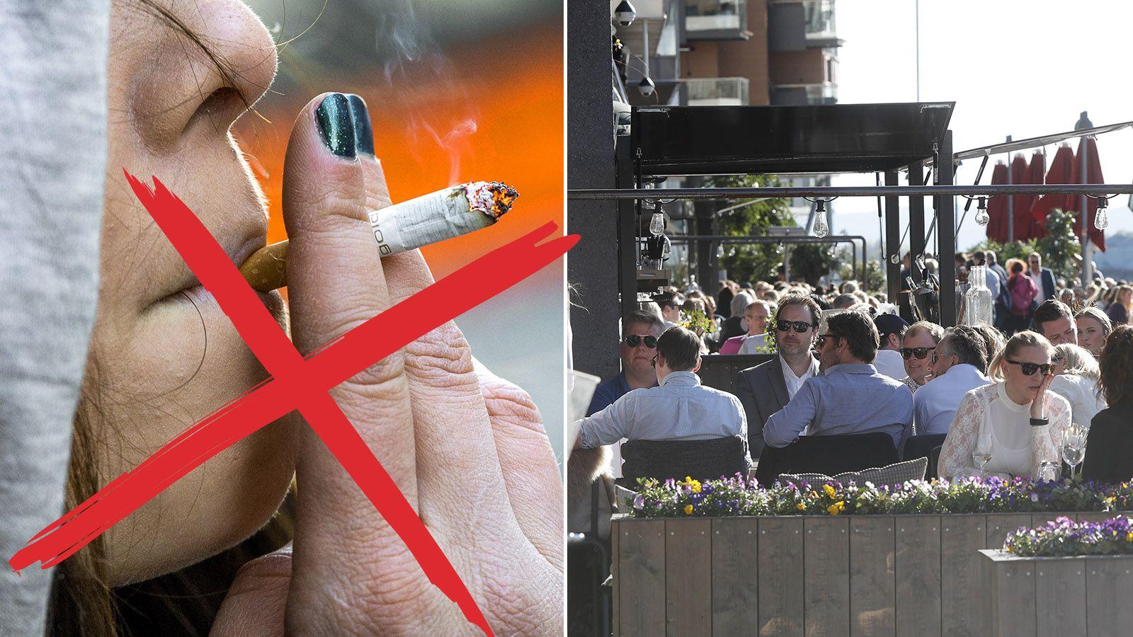 Nästa sommar blir det stopp för rökning på uteserveringar.