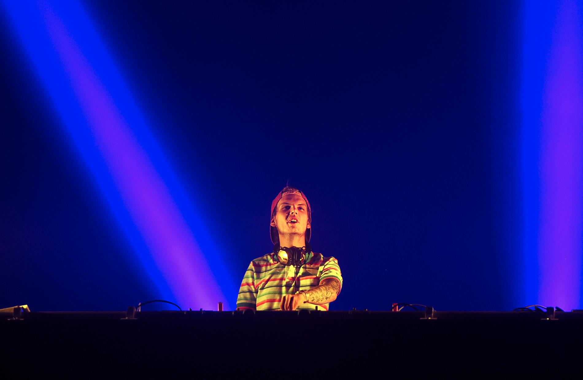Tim Bergling, ”Avicii”, uppträder på Sziget music festival på ön Hajogyar i Budapest i augusti 2015.