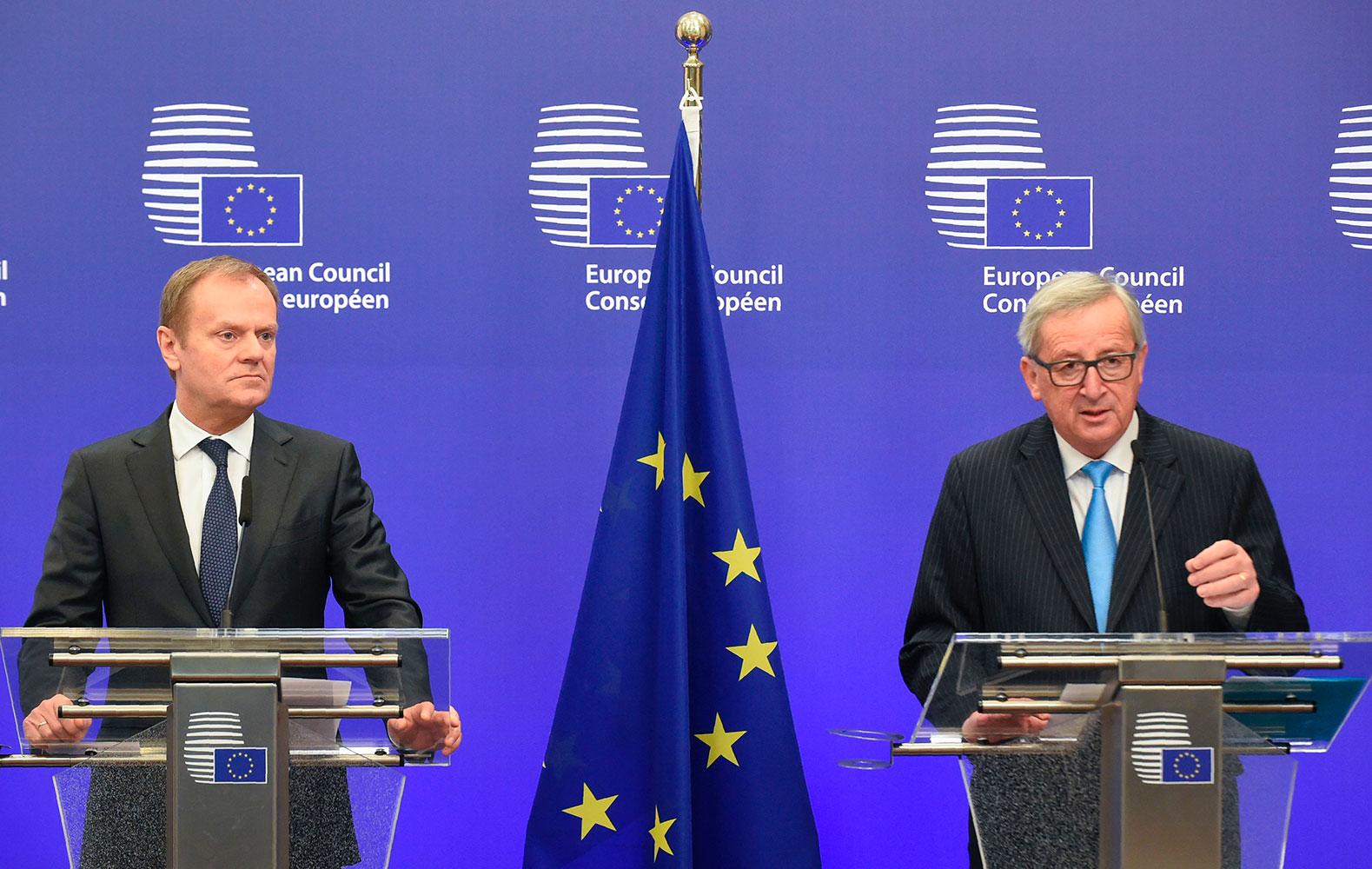 Donald Tusk och Jean Claude Juncker.