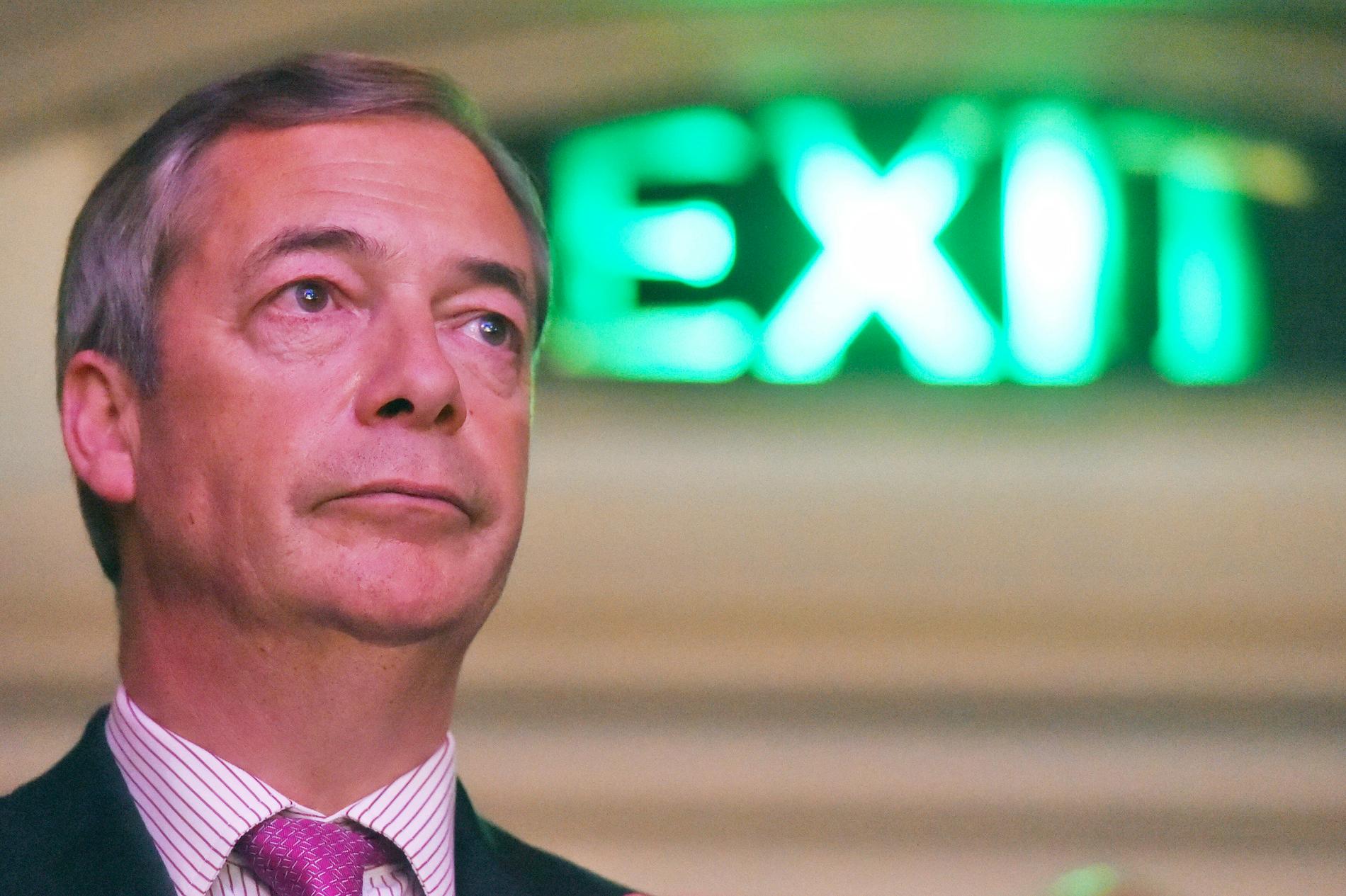 EU-parlamentsledamoten Nigel Farage, mångårig partiledare för EU-fientliga Ukip, har länge tillhört de mest brexitsugna i Storbritannien. Arkivfoto.