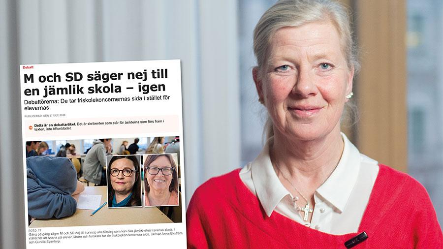 Till skillnad från S nöjer vi oss inte med medelmåttiga kunskapsresultat. M höjer därför ambitionerna för svensk skola och säger nej till dålig skolpolitik, skriver Kristina Axén Olin.