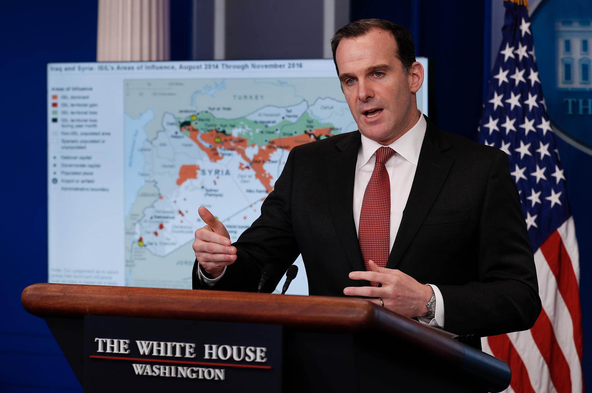 USA:s sändebud till koalitionsinsatsen mot IS, Brett McGurk, avgår i förtid. Arkivbild.