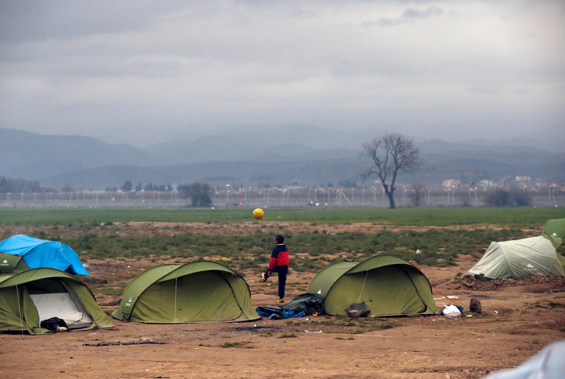 Flyktinglägret på Lesbos, Grekland.