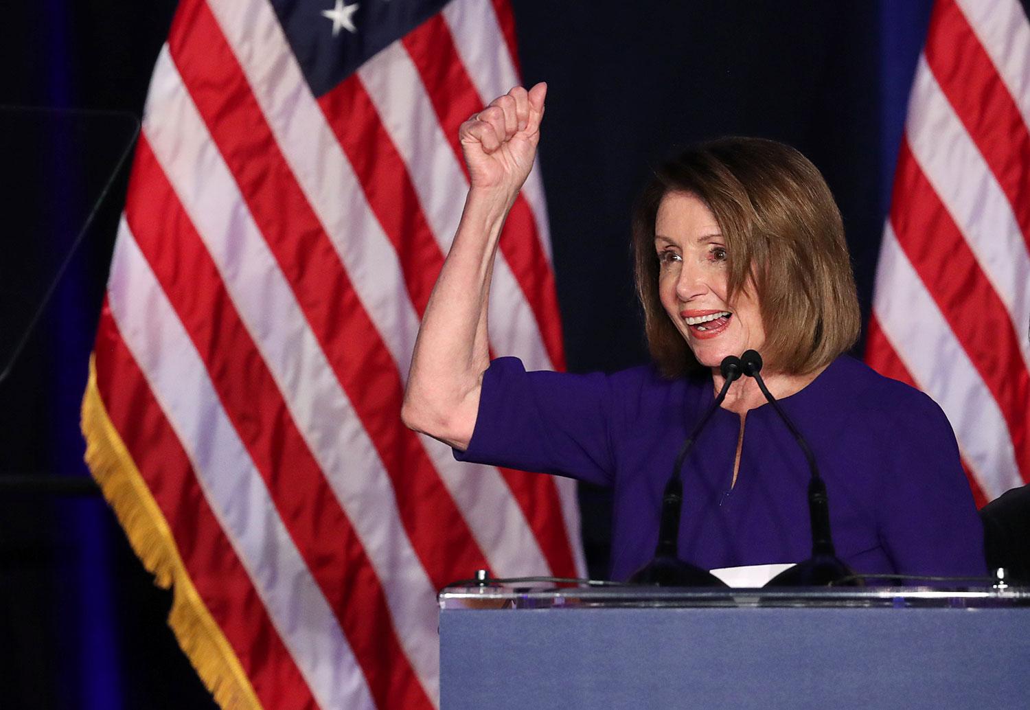 ”Så här känns det att vinna”, säger Nancy Pelosi.