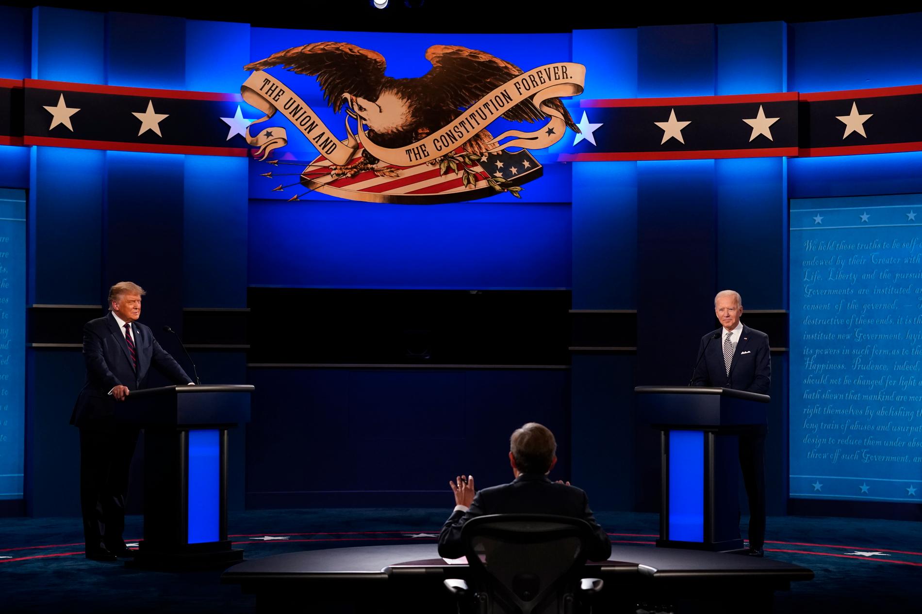 USA:s president Donald Trump och den demokratiske utmanaren Joe Biden möttes i Cleveland för den första debatten inför valet.