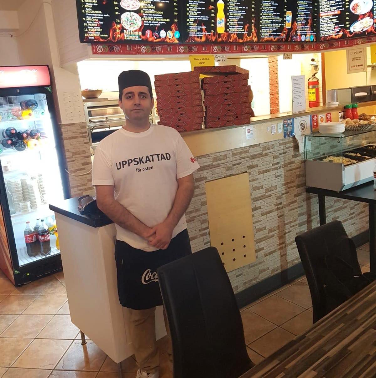 Pizzeria Milanos ägare Dakhaz Hussein Teli Teli.