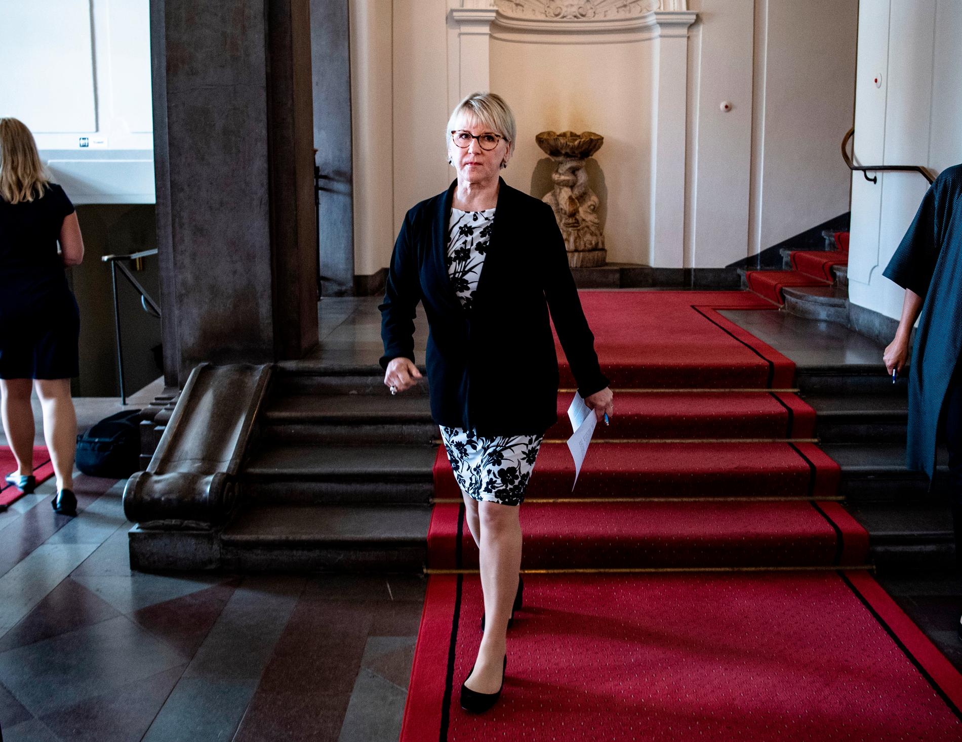 Utrikesminister Margot Wallström meddelar att hon avgår från sin post.