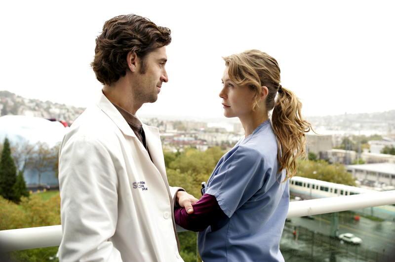 Patrick Dempsey och Ellen Pompeo i ett tidigt avsnitt av ”Grey’s anatomy”.