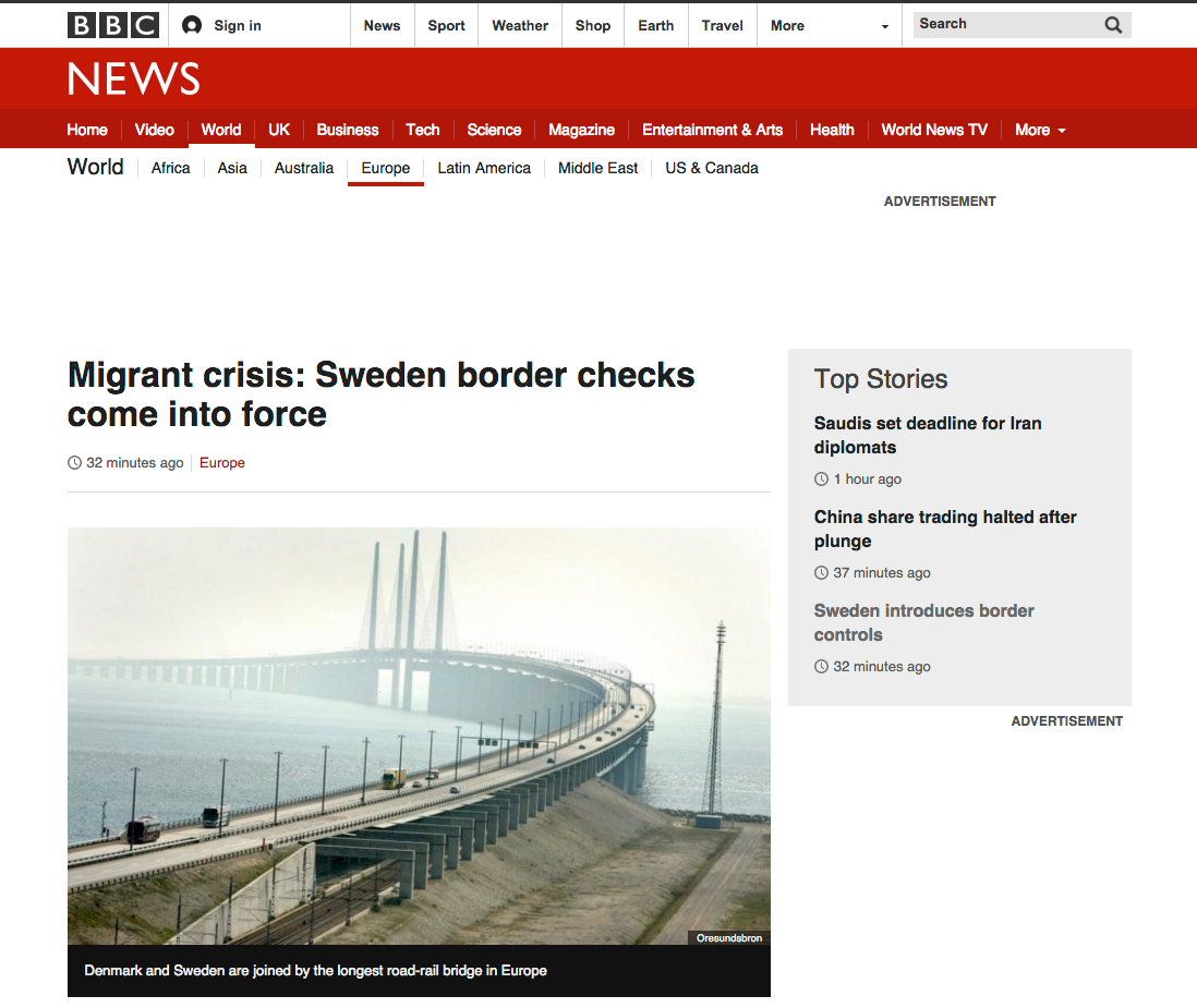 Skärmdump från BBC.