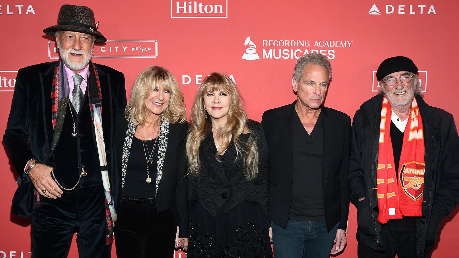 Fleetwood Mac, från vänster Mick Fleetwood, Christine McVie, Stevie Nicks, Lindsey Buckingham och John McVie. 