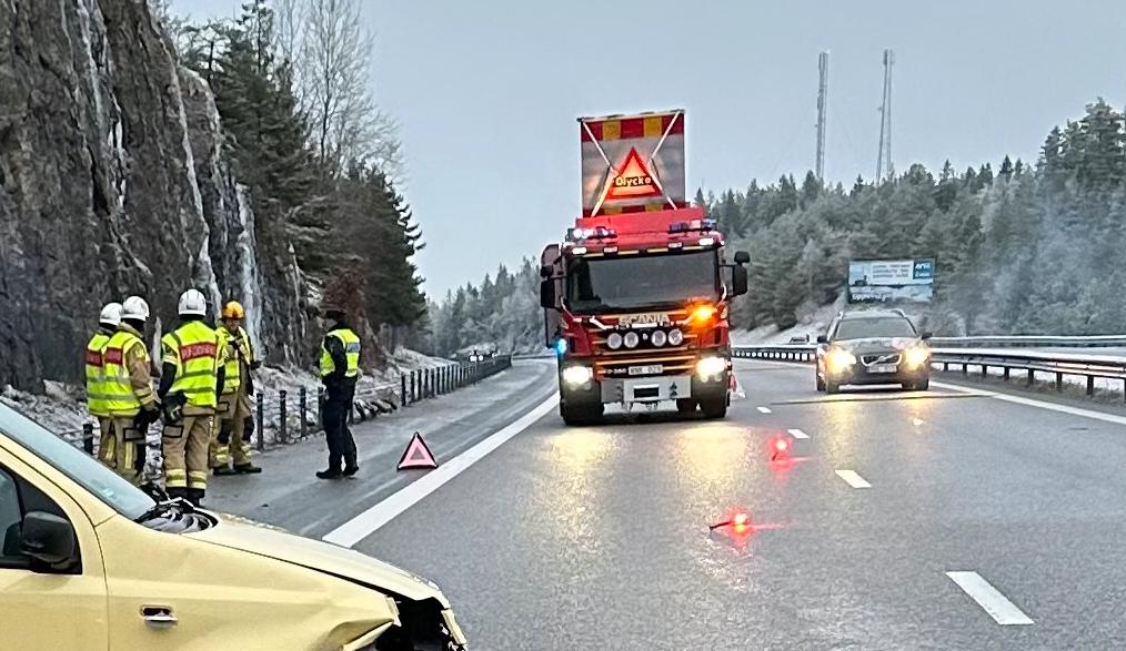 Trafikolycka på E6 söder om Uddevalla.