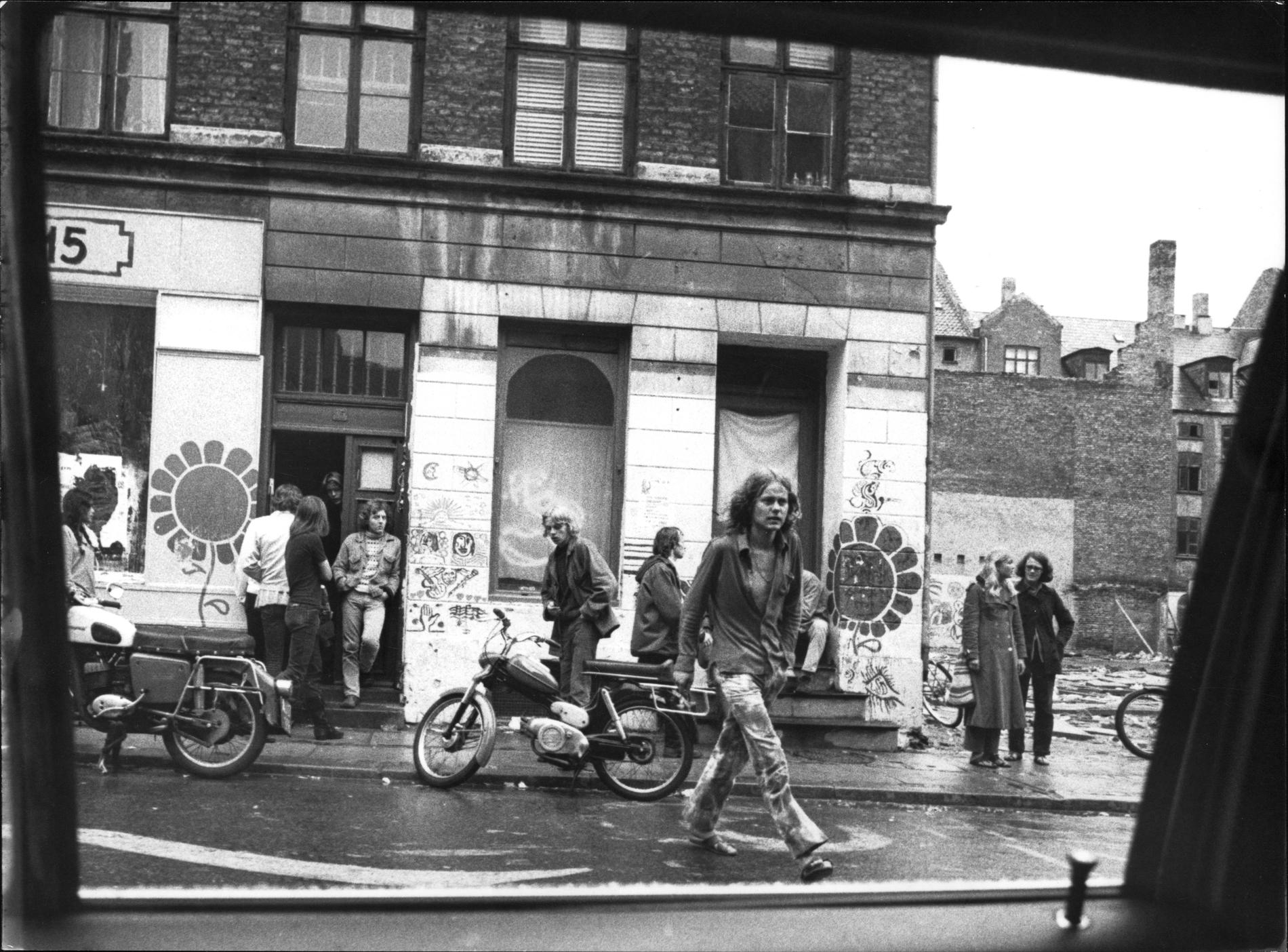Christiania 1976, fem år efter att de första ockupanterna flyttat in på området.