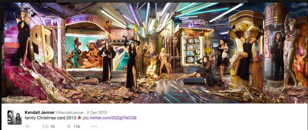 The Kardashians (2013) Till en summa av ett mindre lands bruttonationalprodukt anlitades David LaChapelle för att fotgrafera 2013 års julkort